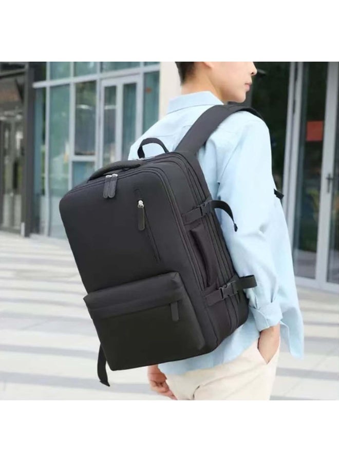 Bukela Travel Backpack for Men Women, 35L Laptop Backpack W/Shoe Compartment, Water Resistant Flight Approved Fits 15.6-inch Laptop, Black - Image 4